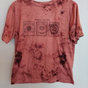 Tie die cosmic nature shirt
